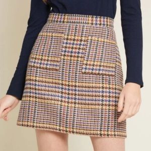 ModCloth informed ensemble plaid mini skirt